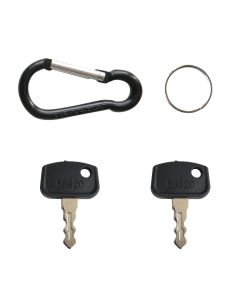 2Pcs Ignition Keys With Ring Carabiner PL501-68920 For Kubota