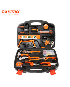 Candotool Household 100 Pieces Tool Set Hardware Tools With Plastic Toolbox Storage Case