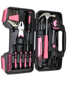 39pcs Household Women Hand Tool Sets /cute Tools Set/home Repair Ladies Tool Kit Pink Tool Set Tools And Hardware