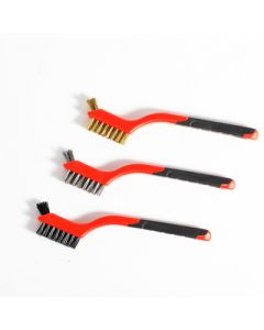 3pc Mini Wire Brush Set brass brush Cleaning set for Welding Slag and Rust brass cleaning brush