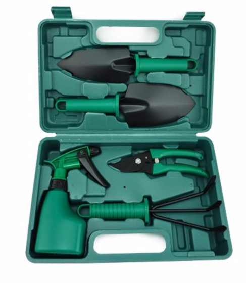 Candotool Garden tools 5 Pcs Hand Tools Set With Garden Shovel pruning shear Scissor Watering Can for Garden Hand Tools Box Set