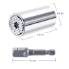 Free Shipping Universal Torque Wrench Head Set Socket Sleeve 7-19mm Power Drill