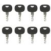 Ignition Key 14707 8Pcs for Bobcat for Caterpillar for Dynapac for Gehl for Hamm for JCB for New Holland for Bomag for SkyTrak for Terex for Volvo 