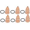 6 PCS Injector Sleeve Tube Copper 3183368 For Volvo For Mack