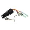 Boat Ignition Switch with Keys 3 Position Off-Run-Start and 6 Wires for Push to Choke 87-17009A5 for Mercury 