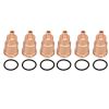 6 PCS Injector Sleeve Tube Copper 3183368 For Volvo For Mack