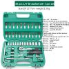53 pcs Socket Wrench, Combination Spanner Tools Kit, Auto Repair Socket Wrench Tools Set