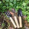 Candotool 3pcs/set Shovel Rake Set Wooden Handle Metal Head Shovel for Flowers Potted Plants Garden Tool