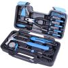 Professional 39 pieces tool box combination household hand tools kit mini screwdriver socket wrench tool set