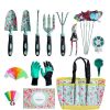 Candotool Hot Popular 6pcs Ladies printed garden tools set Pruning Shears With Floral Print Non-slip Rubber Handle