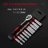 High quality Automobile Maintenance Chrome Vanadium 12PCS 3/8" Professional Hand Tool Socket Wrench Set