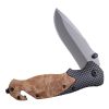 2022 New Style Wood Handle Folding Pocket Knife Outdoor Camping Tactical Survival Hunting Knife with Bottle Opener