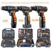 Candotool electirc combo drill power craft cordless portable tools wireless nail drill battery 12v charged drills