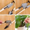 Candotool 3pcs/set Mini Shovel Rake Set Wooden Handle Metal Head Shovel for Flowers Potted Plants Mini Garden Tool