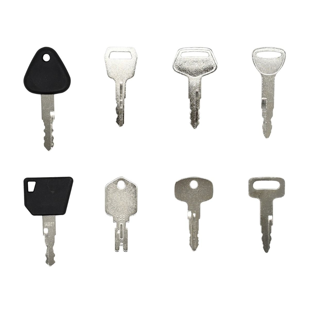 8 Keys Forklift Key Set with key ring for Cat for Komatsu for Doosan ...