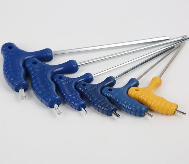 Manufacture Hand tool allen key plastic T handle hex key T Type wrench