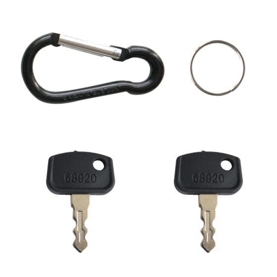 2Pcs Ignition Keys With Ring Carabiner PL501-68920 For Kubota