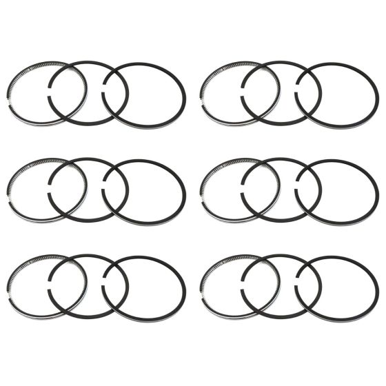 6 Pcs Piston Ring Set For Isuzu 