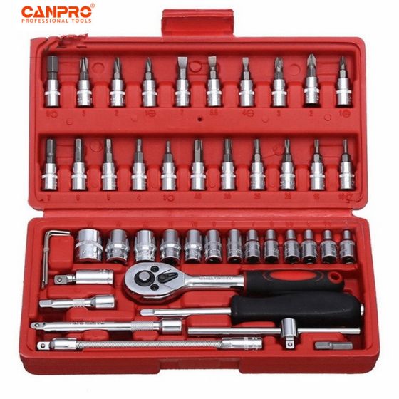 46pcs socket wrench Tools Combination Set 1/4 Drive Bit for auto repair